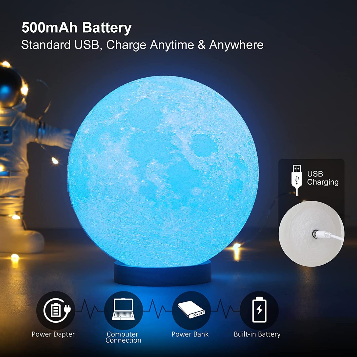 3D Galaxy Ball Moon Lamp