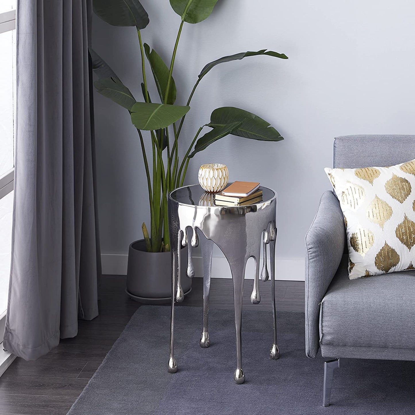 Aluminum Drip Accent Table