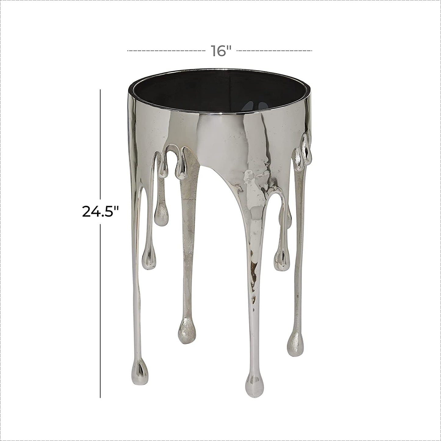 Aluminum Drip Accent Table