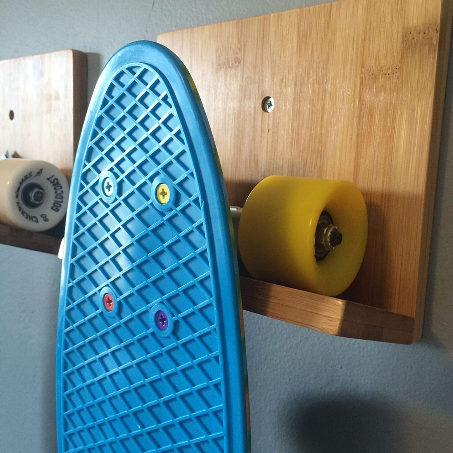 Bamboo Surf Skateboard Wall Rack