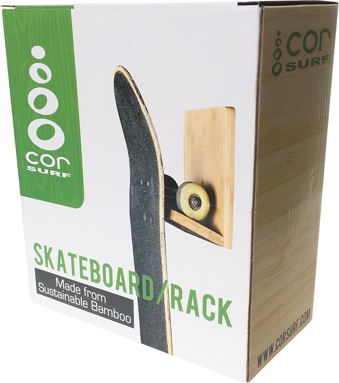 Bamboo Surf Skateboard Wall Rack