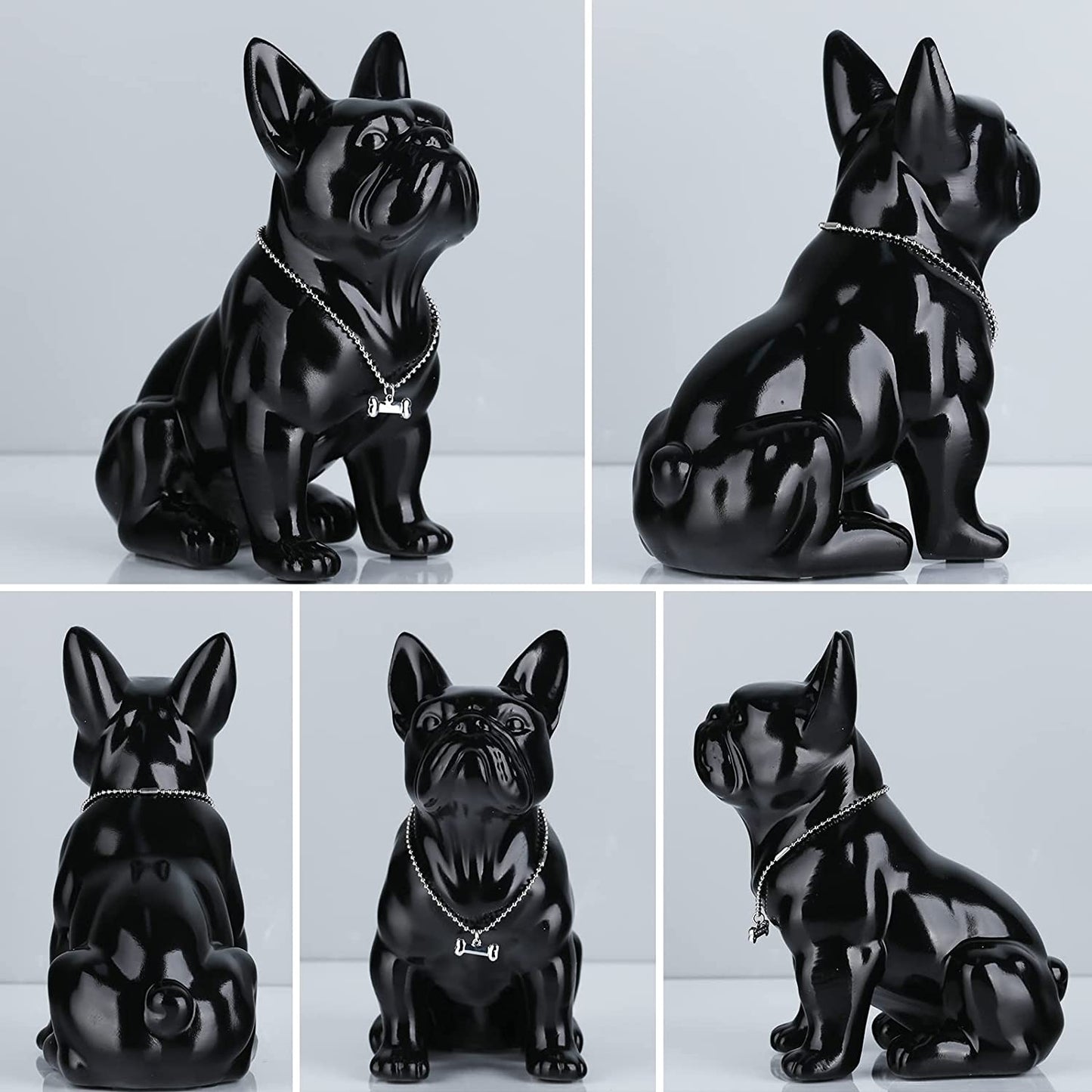 English Bulldog Necklace Holder Statue