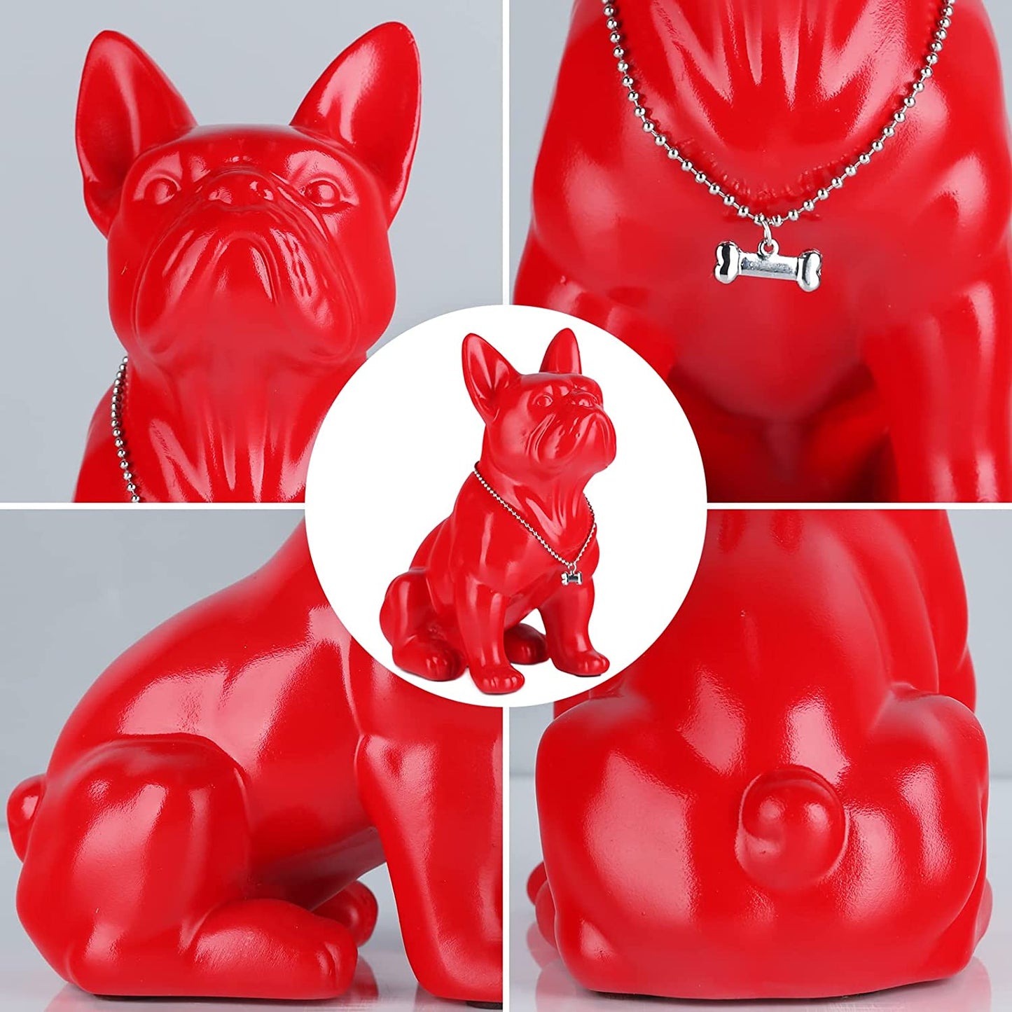 English Bulldog Necklace Holder Statue