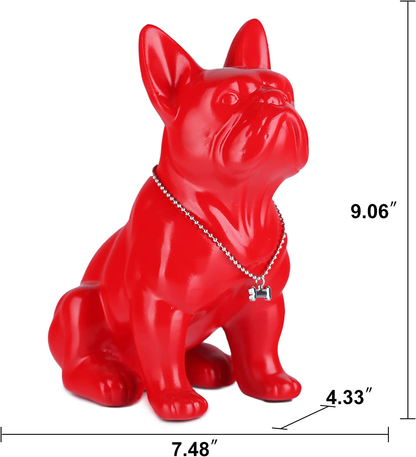 English Bulldog Necklace Holder Statue