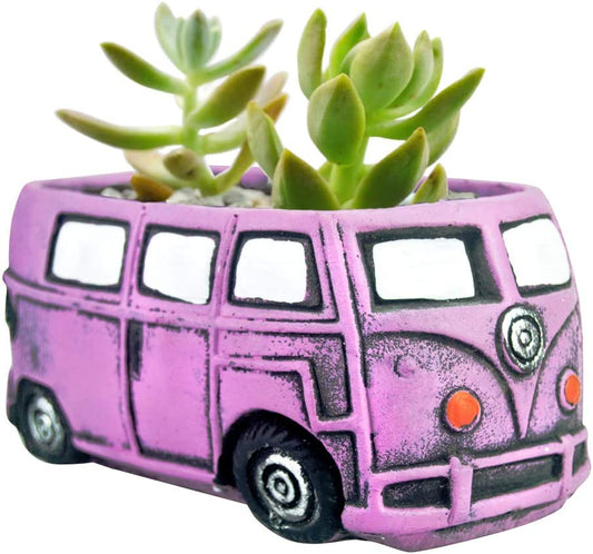 Pink VW Bus Plant Pot