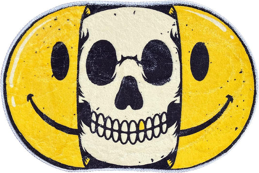 Smiling Skull Print Rug